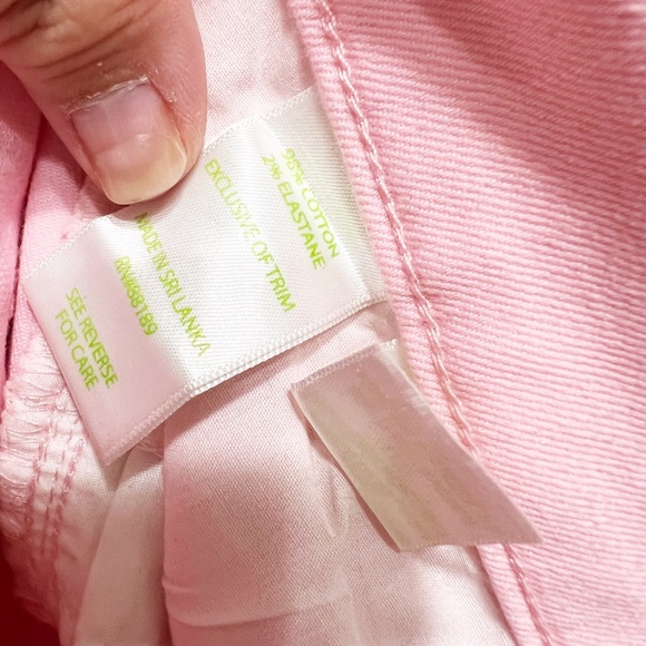 Lilly Pulitzer South Ocean Cotton Stretch Straight Leg Crop Gold Polka Dot Jeans - Picture 3 of 4